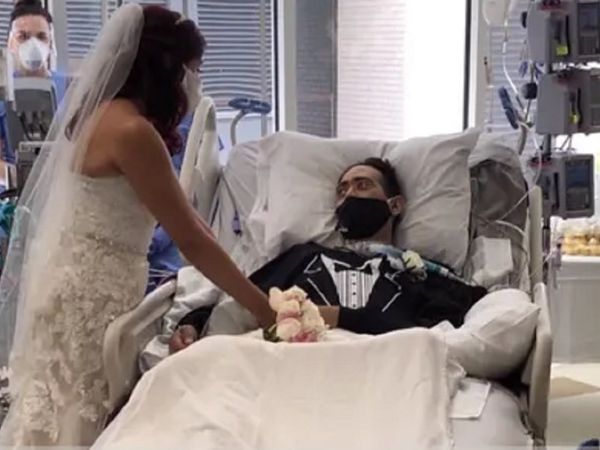 [Video] कोरोना मरीज ने अस्‍पताल में रचाई शादी, मंगेतर ने एक पल के लिए नहीं छोड़ा था साथ