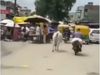 Cow Viral Video cow fell behind the biker then what happened watch viral video in hindi