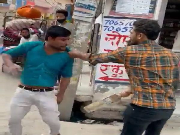 Man beaten up by landlord by cricket bat video viral Noida Police FIR