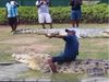 Man Dance on Giant crocodile Shocking Video Goes Viral on Social Media