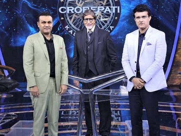 sourav ganguly and virender sehwag in kbc shandar shukravar