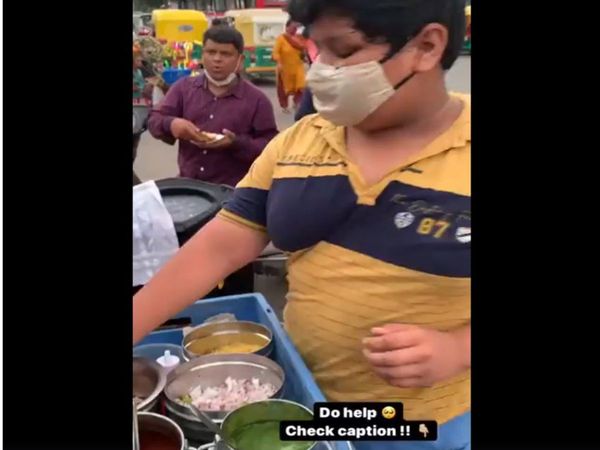 Viral Video Boy Selling Dahi Kachori on railway station viral video in hindi