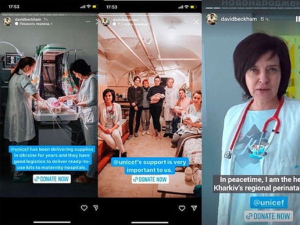 david beckham hands instagram account to ukrainian doctor in kharkiv