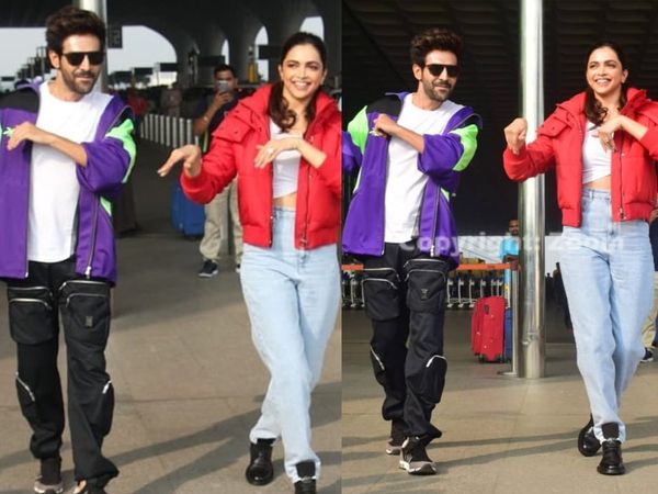 Deepika & Kartik Dance Video: कार्तिक ने पूरी की दीपिका की डिमांड, एयरपोर्ट पर सिखाया अपने गाने पर डांस