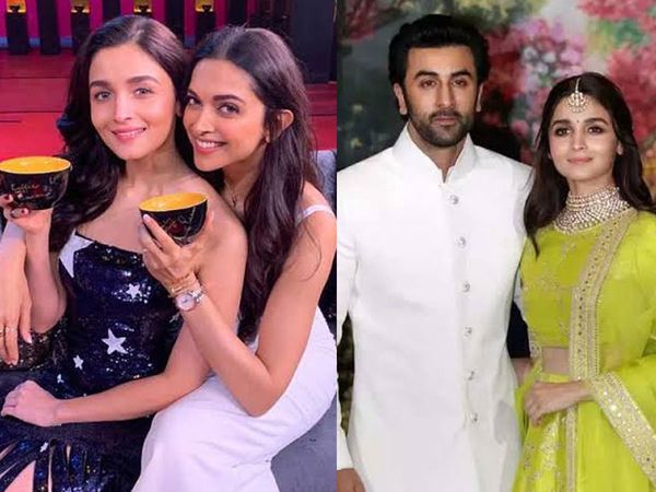 Alia Bhatt with Deepika Padukone and Ranbir Kapoor