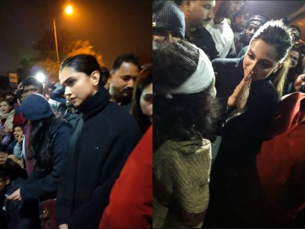 JNU violence साबरमती टी प्वाइंट पर पहुंची दीपिका पादुकोण साथ में कन्हैया कुमार भी