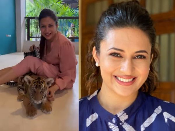 Divyanka Tripathi shares video playing with a tiger cub watcj viral clipping