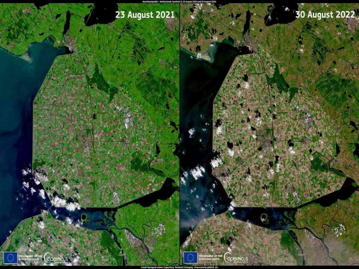 Europe Drought 2022: इतना सूख गया यूरोप कि सेटेलाइट तस्वीरों में भी दिखने लगा बदलाव, 500 सालों का इतिहास टूटा
