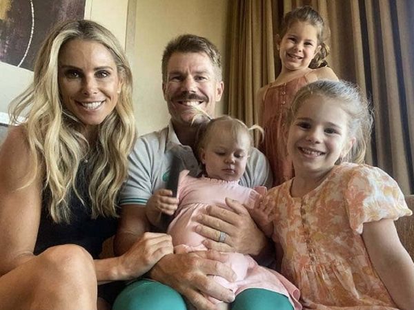 david warner with his family