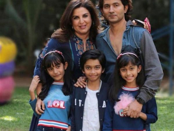 Farah Khan and Shirish Kunder with their Children