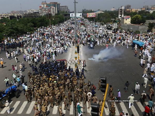 Demonstration of farmers, demand for MSP law