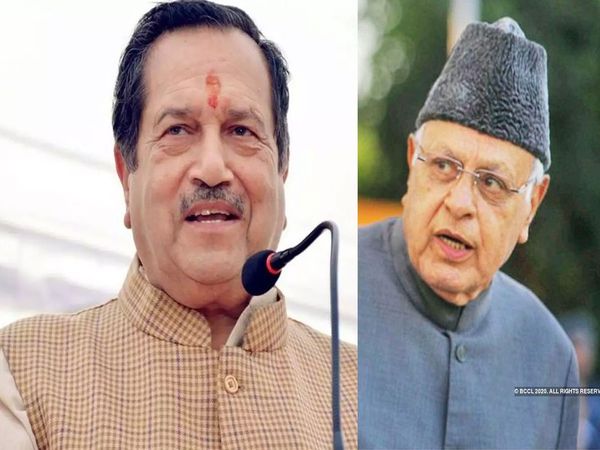 Farooq Abdullah and RSS leader Indresh Kumar