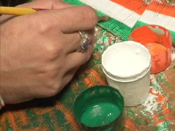 Punjab teacher made national flag using 71,000 toothpicks to mark the 71st Republic day