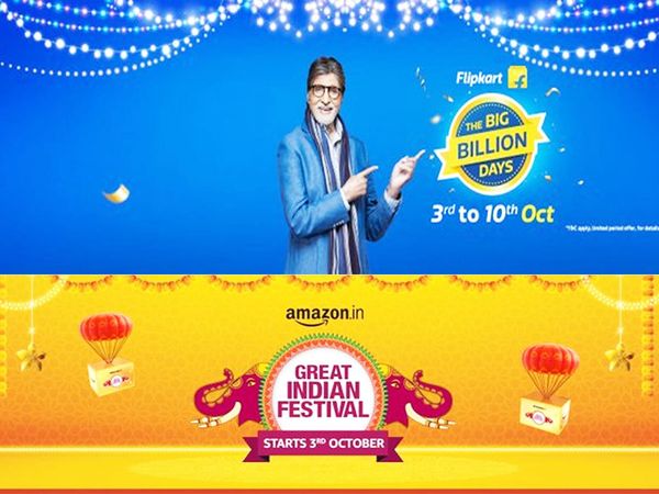 Flipkart Big Billion Days Sale and  Amazon Great Indian Festival Sale