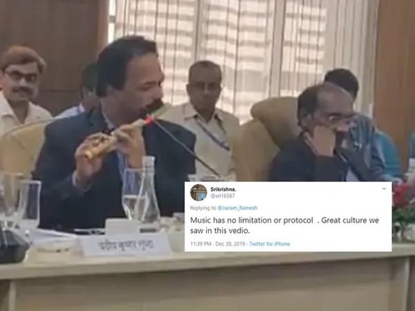 ISRO officer flute play