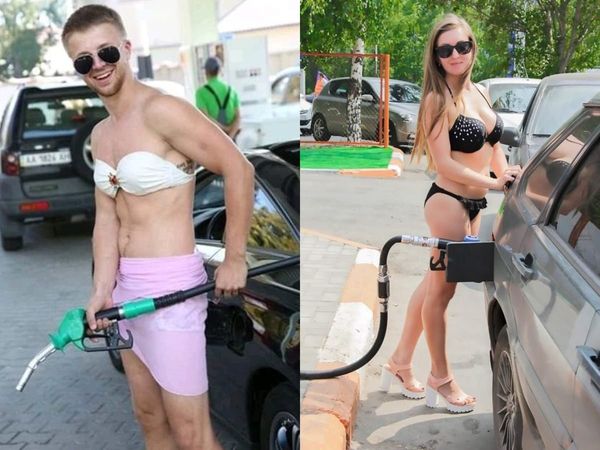 free petrol for wearing bikini