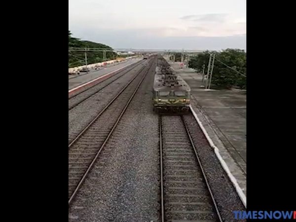 First time for South Central Railway, two long distance goods trains 'Trishul' and 'Garuda' run, watch video