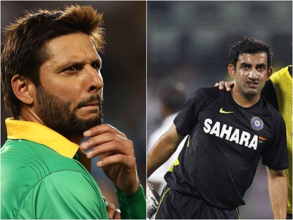 shahid afridi and gautam gambhir
