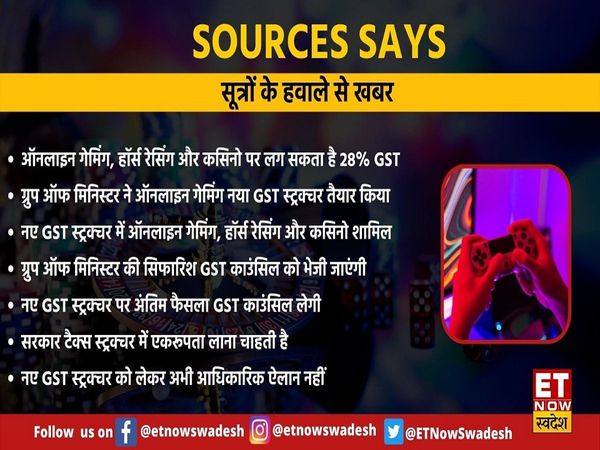 gst on casino horse racing and online gaming may increase to 28 percent