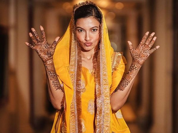 GAZA Celebration gauhar khan Bigg Boss Winner  mehndi ceremony Stunning Look 