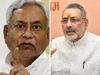  Is it justifiable? Nitish jibes Giriraj Singh for 'beat up officials' remark