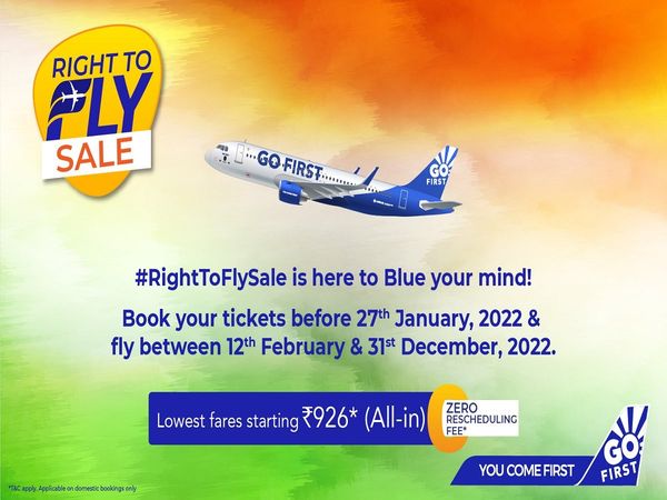 Republic Day sale: Go First Right to Fly Sale