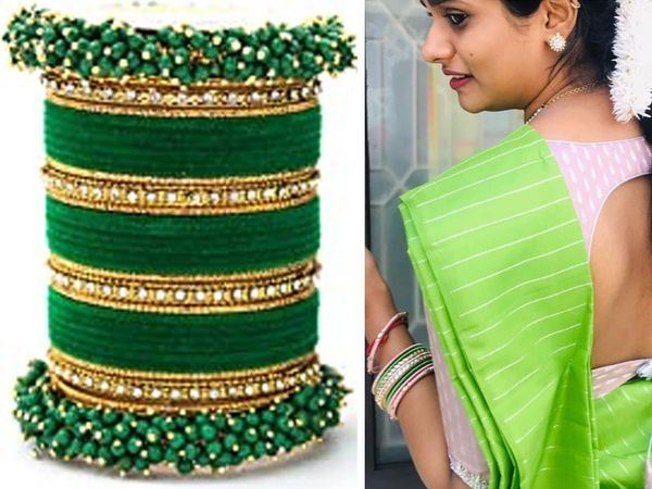 sawan 2020 why women wear green bangles And Green saree in shravan and sawan month