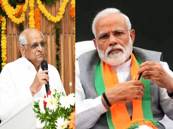 Gujarat CM Bhupendra Patel and PM Modi