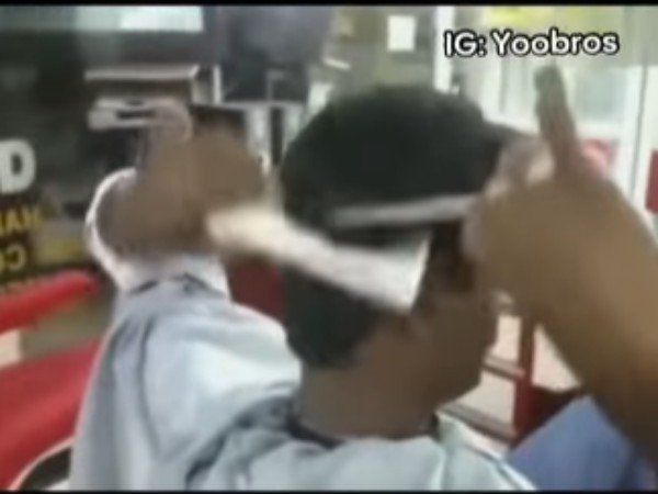 Man Cutting Hair by own Amazing Video Goes Viral