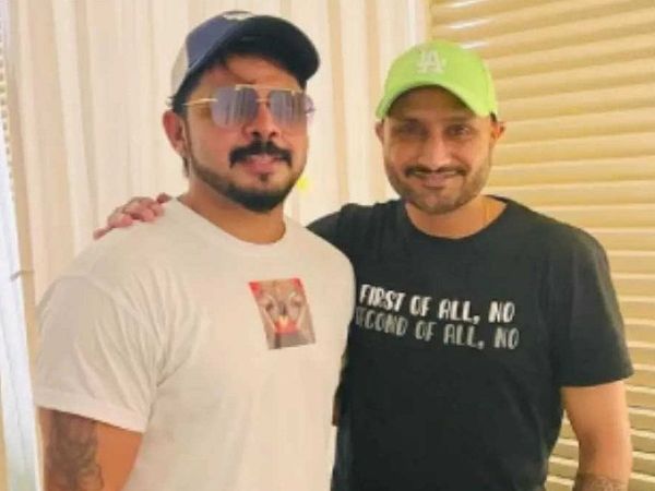 Sreesanth and Harbhajan Singh