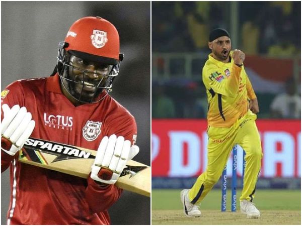 chris gayle and harbhajan singh