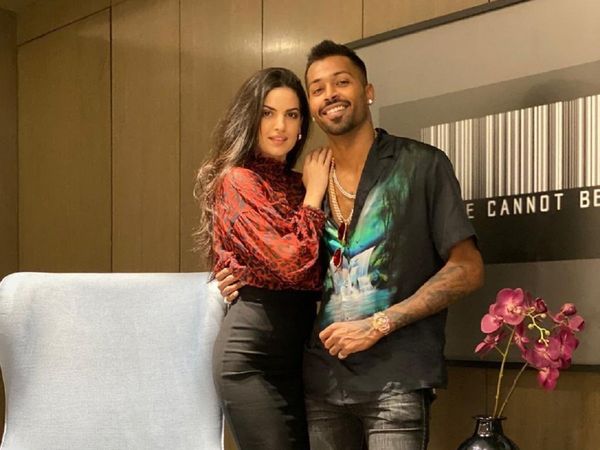 Hardik Pandya with Natasha