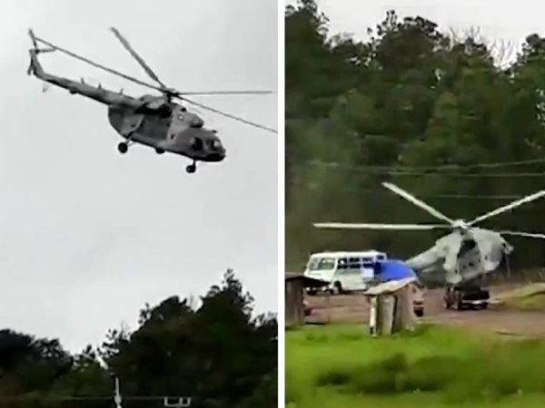 आसमान में चक्‍कर काटते-काटते वैन पर गिर गया हेलीकॉप्‍टर, उड़े परखच्‍चे, कैमरे में कैद हुआ खौफनाक हादसा
