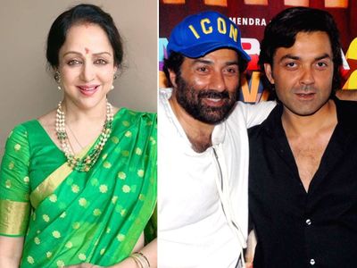 Hema Malini Family Bonding With Sunny Deol Bobby Deol Hema Malini Family स त ल म क स थ क स ह सन द ओल और ब ब द ओल क र श त ख द ह म म ल न न क य ख ल स Hema Malini