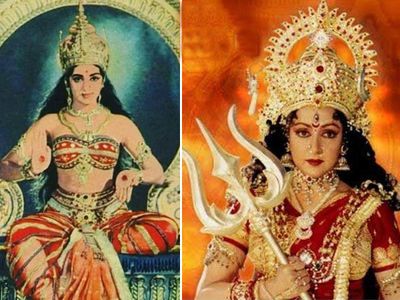 TV Throwback Hema malini play Goddess Role in jai mata di Show TV Throwback Hema malini play Goddess Role in jai mata di Show