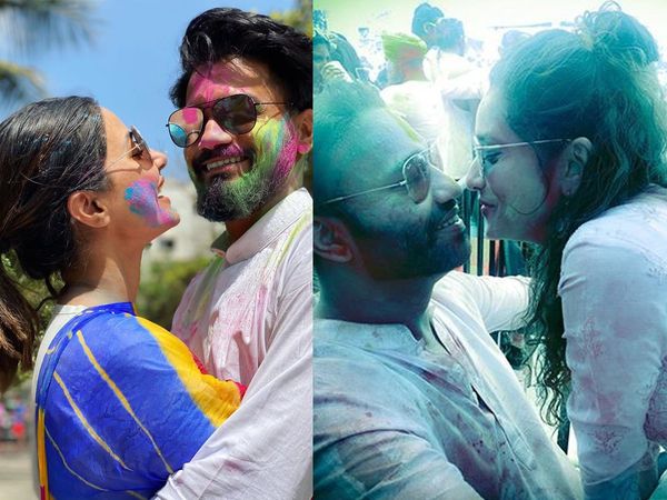Hina Khan and Ankita Lokhande romantic holi photos with boyfriends
