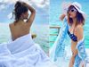 Hina Khan polka bikini And topless look new pictures Viral from Maldives vacation