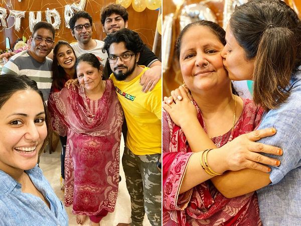 Hina Khan Celebrate mother birthday With boyfriend Rocky Jaiswal & family Naagin 5 Actress Share Pictures