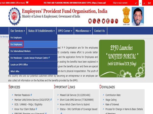 how to check pf balance online