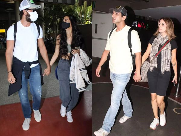 Hrithik Roshan with Saba Azad and Sussane Khan with Arslan Goni