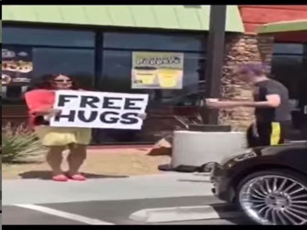 Funny viral Video woman free hug funny video goes viral