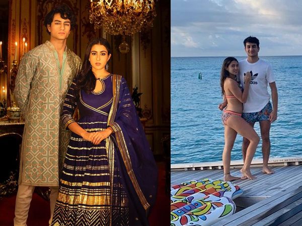 Ibrahim Ali Khan with Sara Ali Khan