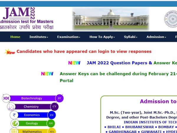 IIT JAM 2022 Answer Key