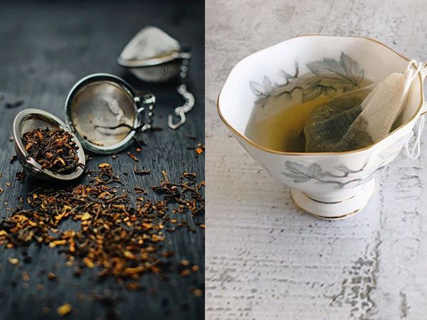 Tea Bags And Tea Leaves