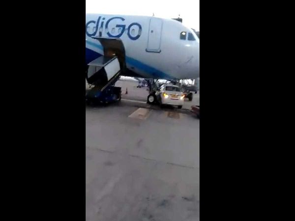 Major accident averted at Delhi airport car rammed under IndiGo plane