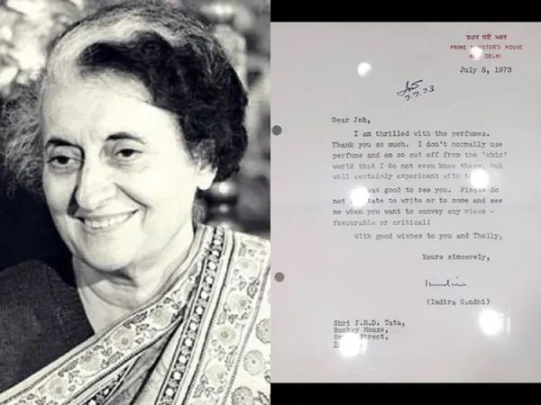 Indira Gandhi, JRD Tata, Harsh Goenka, Indira Gandhi wrote a letter to JRD Tata, Perfume, Trending Viral, Indira Gandhi Letter to JRD Tata