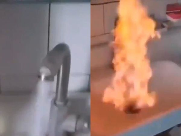  Video of burning tap water goes viral