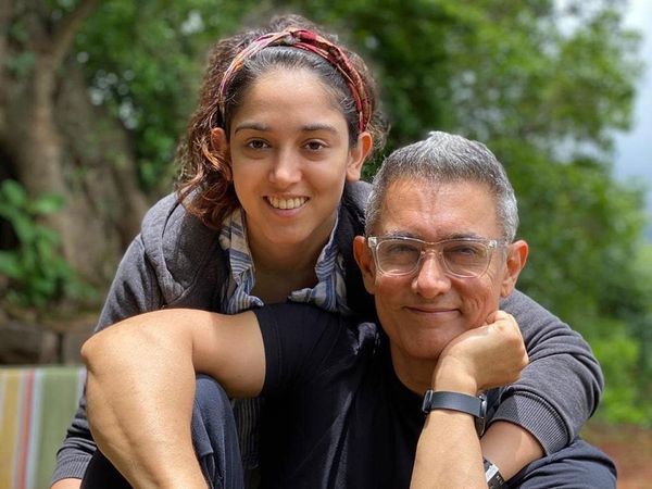 Ira Khan with Father Aamir Khan