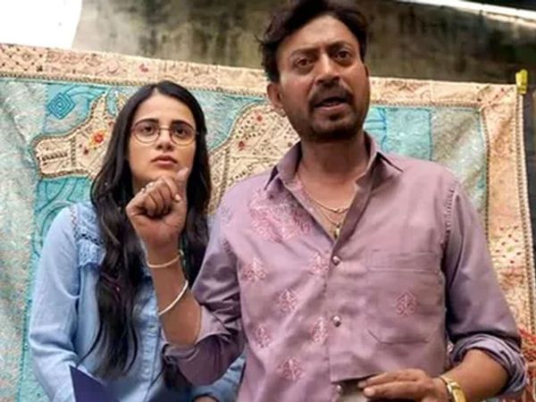 Irrfan Khan and Radhika Madan in Angreji medium
