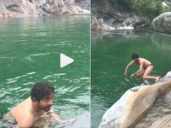 Irrfan Khan Throwback Video Son Babil khan Shares Of His Late Father Swimming Watch video
